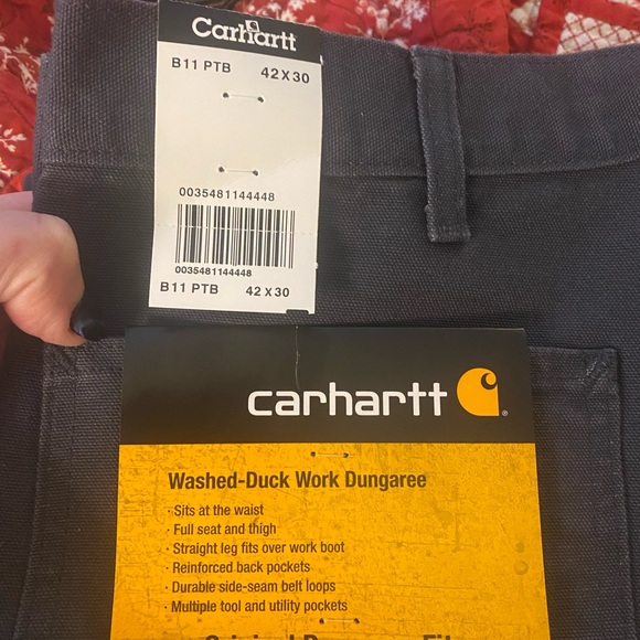 Cathart Washed Duck Work Dungaree pants - Picture 3 of 7